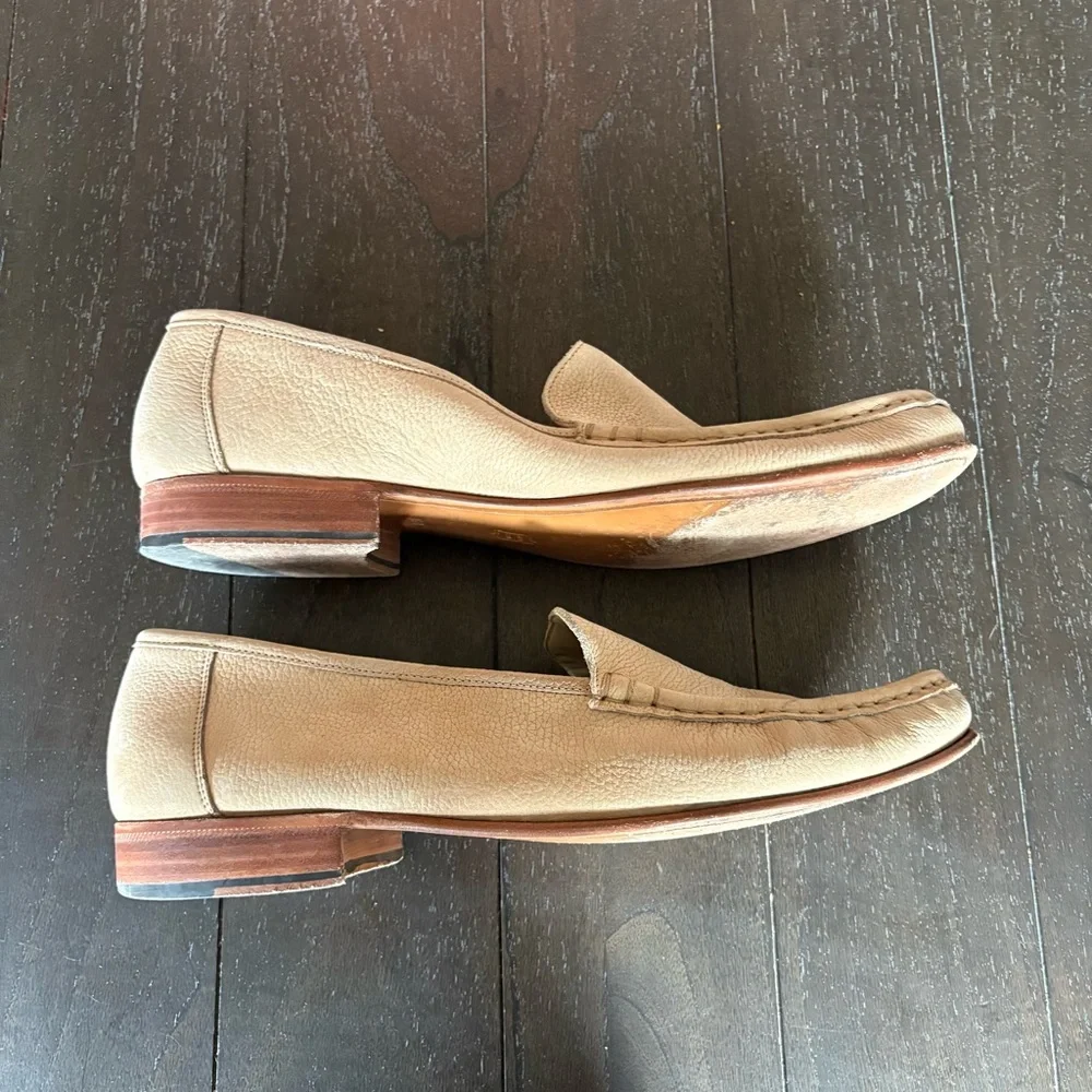Giorgio Brutini Beige Neutral‎ Suede Leather Loafers Old Money Size 13D Classic - Picture 2 of 11